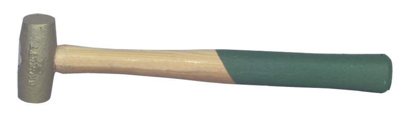 Hackett Brass Brass Hammer -- 4 lb; Hickory Handle; 1-7/8'' Head Diameter - Industrial Tool & Supply