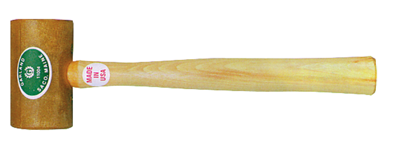 Garland Rawhide Mallet -- 11 oz; Hickory Handle; 2'' Head Diameter - Industrial Tool & Supply