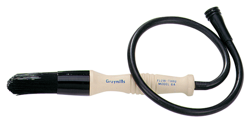 Flow-Thru Parts Brush - includes 27" hose - Industrial Tool & Supply