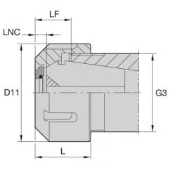 LNABER25M LOCKNUT-COOLANT STYLE - Industrial Tool & Supply