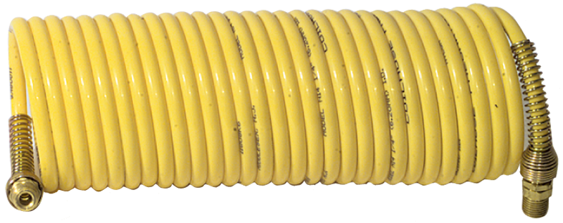 #N14-100 - 1/4 MPT x 100 Feet - Yellow Nylon - No Fitting(s) - Recoil Air Hose - Industrial Tool & Supply
