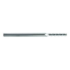 .5mm Dia. - 75mm OAL - Extra Reach - Ball Nose-AD-Carbide End Mill - 3FL - Industrial Tool & Supply