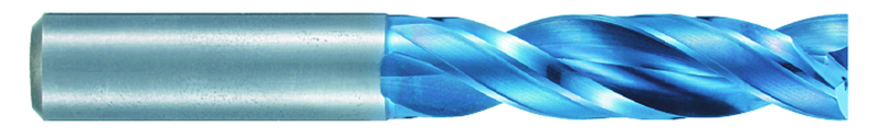 9.8mm Dia. - X 106mm OAL - 3XD-Carbide-Drill-Aqua EX Coated - Industrial Tool & Supply