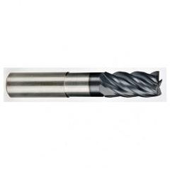 1/4" Dia. - 3/8" LOC - 3" OAL - .015 Radius 5 FL Carbide End Mill-AlCrN-X - Industrial Tool & Supply