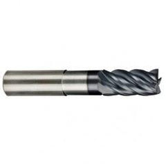1/2" Dia. - 5/8" LOC - 4" OAL - .030 Radius 5 FL Carbide End Mill-AlCrN-X - Industrial Tool & Supply