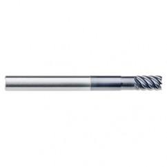 1/4" Dia. - 5/8" LOC - 3" OAL - .015 Radius 6 FL Carbide End Mill-Uncoated - Industrial Tool & Supply