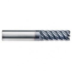 3/8" Dia. - 7/8 LOC - 2-1/2" OAL - .030 Radius 6 FL Carbide End Mill-AlTiN-x - Industrial Tool & Supply