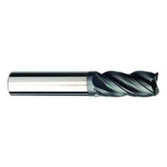 1/4 Dia. x 2-1/2 Overall Length 4-Flute .030 C/R Solid Carbide SE End Mill-Round Shank-Center Cut-AlCrN-X - Industrial Tool & Supply