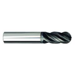 5/16" Dia. - 2-1/2" OAL Ball Nose AlCrN-X-EM - 4 FL - Industrial Tool & Supply