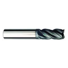3/8 Dia. x 2 Overall Length 4-Flute .015 C/R Solid Carbide SE End Mill-Round Shank-Center Cut-AlCrN-X - Industrial Tool & Supply