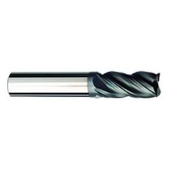 1/2 Dia. x 3 Overall Length 4-Flute .015 C/R Solid Carbide SE End Mill-Round Shank-Center Cut-AlCrN-X - Industrial Tool & Supply