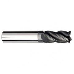 1/2 Dia. x 4 Overall Length 4-Flute .060 C/R Solid Carbide SE End Mill-Round Shank-Center Cut-AlCrN-X - Industrial Tool & Supply