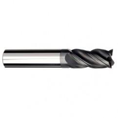 3/16 Dia. x 2-1/2 Overall Length 4-Flute .030 C/R Solid Carbide SE End Mill-Round Shank-Center Cut-AlCrN-X - Industrial Tool & Supply