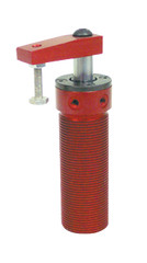 Round Threaded Body Pneumatic Swing Cylinder - #8215 .50'' Vertical Clamp Stroke - With Arm - RH Swing - Industrial Tool & Supply