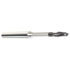 3mm Dia. - 3mm LOC - 57mm OAL - .15mm C/R 2 FL Carbide End Mill with 10mm Reach-Nano Coated - Industrial Tool & Supply