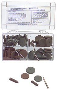 #777 Resin Bonded Rubber Kit - Introductory - Various Shapes - Equal Assortment Grit - Industrial Tool & Supply