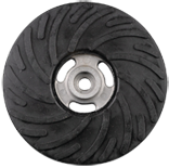 7 x 5/8 - 11" - Flexable - Spiral Pattern - Back-up Pad For Resin Fibre Discs - Without Nut - Industrial Tool & Supply