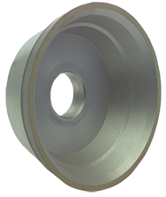 3-3/4 x 1-1/2 x 1-1/4'' - 1/16'' Abrasive Depth - 150 Grit - CBN Flaring Cup Wheel - Type 11V9 - Industrial Tool & Supply