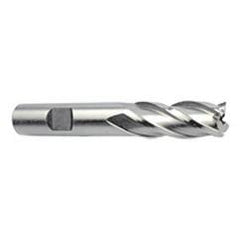 24mm Dia. x 4-1/2 Overall Length 4-Flute Square End High Speed Steel SE End Mill-Round Shank-Non-Center Cut-Uncoated - Industrial Tool & Supply