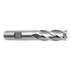 18mm Dia. x 3-3/4 Overall Length 4-Flute Square End M-42 Cobalt SE End Mill-Round Shank-Center Cut-Uncoated - Industrial Tool & Supply
