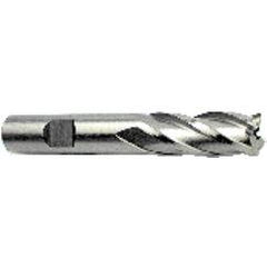 10mm Dia. x 2-1/2 Overall Length 4-Flute Square End High Speed Steel SE End Mill-Round Shank-Non-Center Cut-Uncoated - Industrial Tool & Supply
