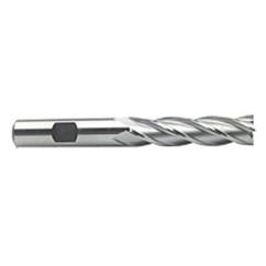 1 Dia. x 6-1/2 Overall Length 4-Flute Square End High Speed Steel SE End Mill-Round Shank-Center Cutting-Uncoated - Industrial Tool & Supply