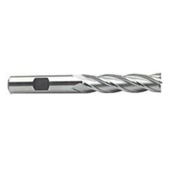 1 Dia. x 6-1/2 Overall Length 4-Flute Square End High Speed Steel SE End Mill-Round Shank-Center Cutting-Uncoated - Industrial Tool & Supply