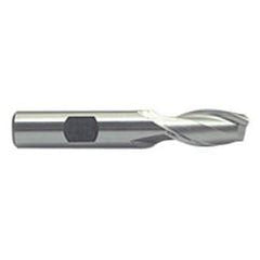 1-1/4 Dia. x 4-1/8 Overall Length 2-Flute Square End M-42 Cobalt SE End Mill-Round Shank-Center Cut-Uncoated - Industrial Tool & Supply