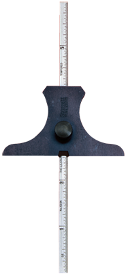#237 6" Inch Model (Graduated 32nds & 64ths) - 6" Rule Depth Gage - Industrial Tool & Supply