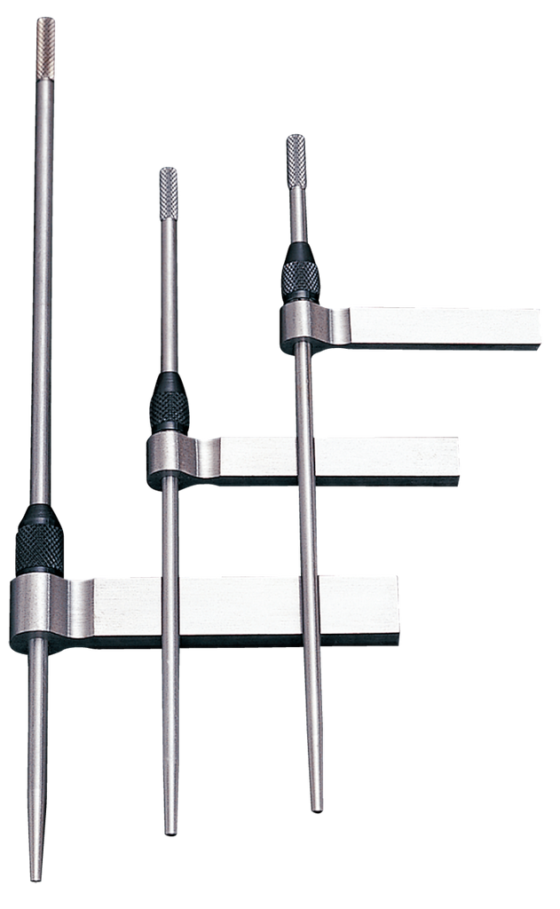 #454TC - 6" Length - Fits 255-8"; 12";18"; 300mm; 454-12"; 254-12";18"; 24" - Depth Gage Attachment for Vernier Height Gage - Industrial Tool & Supply