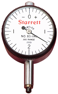 #80-134J - .050 Total Range - 0-10-0 Dial Reading - ANSI 0 Dial Indicator - Industrial Tool & Supply
