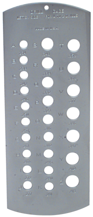 #5051 - Number 1 to 60 - Drill Gage & Screw Tap Guide - Industrial Tool & Supply