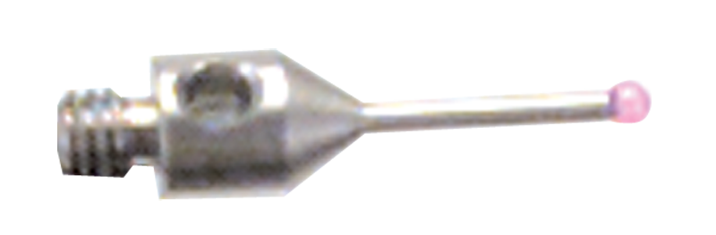 M2 Male Thread - 40mm Length - Grade 10 Ruby Star Styli with Stainless Steel Body - Industrial Tool & Supply
