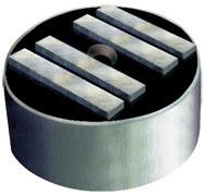 Rare Earth Exposed Pole Magnet - 2-1/2'' Diameter x 1'' Length--90 lbs Holding Capacity - Industrial Tool & Supply