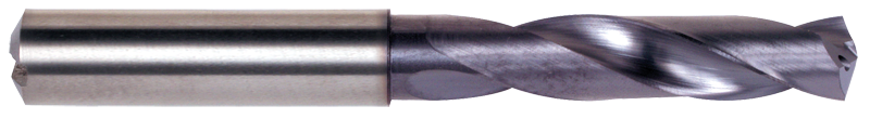 8.00 Dia. - 79.00 OALTiAlN Coated-Carbide-Short Length High Performance Drill-Coolant Fed - Industrial Tool & Supply