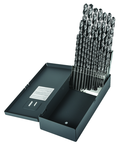 29 Pc. 1/16" - 1/2" by 64ths HSS Bright Finish Taper Length Drill Set - Industrial Tool & Supply