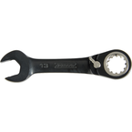 Proto® Black Chrome Combination Stubby Reversible Ratcheting Wrench 16 mm - Spline - Industrial Tool & Supply