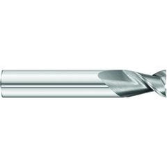 1/2 x 1/2 x 1-1/4 x 3 OAL Square 2 Flute Carbide End Mill for Aluminum - Weldon Shank- Uncoated - Industrial Tool & Supply