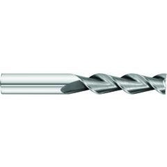 1/2 x 1/2 x 2-1/2 x 5 OAL Square 2 Flute Carbide End Mill for Aluminum - Round Shank- Uncoated - Industrial Tool & Supply