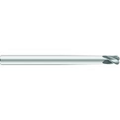 1/4 x 1/4 x 3/8 x 3 OAL .063 C/R 4 Flute Necked Carbide End Mill - Round Shank-TiAlN Coated - Industrial Tool & Supply