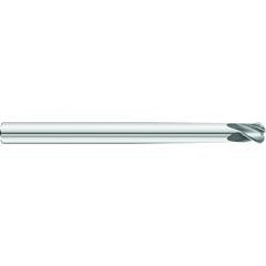 1/8 x 3/16 x 3/8 x 2-1/2 OAL .031 C/R 4 Flute Necked Carbide End Mill - Round Shank-TiAlN Coated - Industrial Tool & Supply