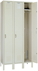 12 x 15 x 72'' (3 Openings) - 3 Wide Single Tier Locker - Industrial Tool & Supply
