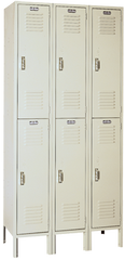 12 x 12 x 72'' (6 Openings) - 3 Wide Double Tier Locker - Industrial Tool & Supply