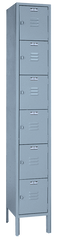 12 x 18 x 72'' (6 Openings) - 1 Wide 6 Tier Locker - Industrial Tool & Supply
