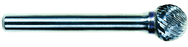 1/2 EdgeHog Spherical Carbide Bur SD-5L6 Fine 6" Shk Lgth - Industrial Tool & Supply