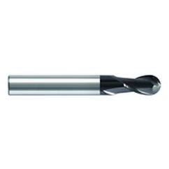 12mm Dia. - 71mm OAL - Solid CBD AlTiN-2 FL - Ball Nose EM - - For Hard Material - Industrial Tool & Supply