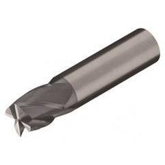 3/8" Dia. - 1/2" LOC - 2" OAL - 4 FL Carbide S/E HP End Mill-AlTiN - Industrial Tool & Supply