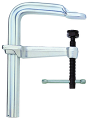 Heavy Duty Steel L-Clamp - 7'' Throat Depth, 18'' Max. Opening - Industrial Tool & Supply