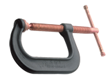 Black Oxide Spindle Drop-Forged C-Clamp - 2-3/4'' Throat Depth, 4'' Max. Opening - Industrial Tool & Supply
