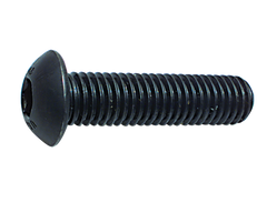 M5 - .80 x 25 - Black Finish Heat Treated Alloy Steel - Cap Screws - Button Head - Industrial Tool & Supply